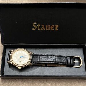 Stauer Gold and Black Watch